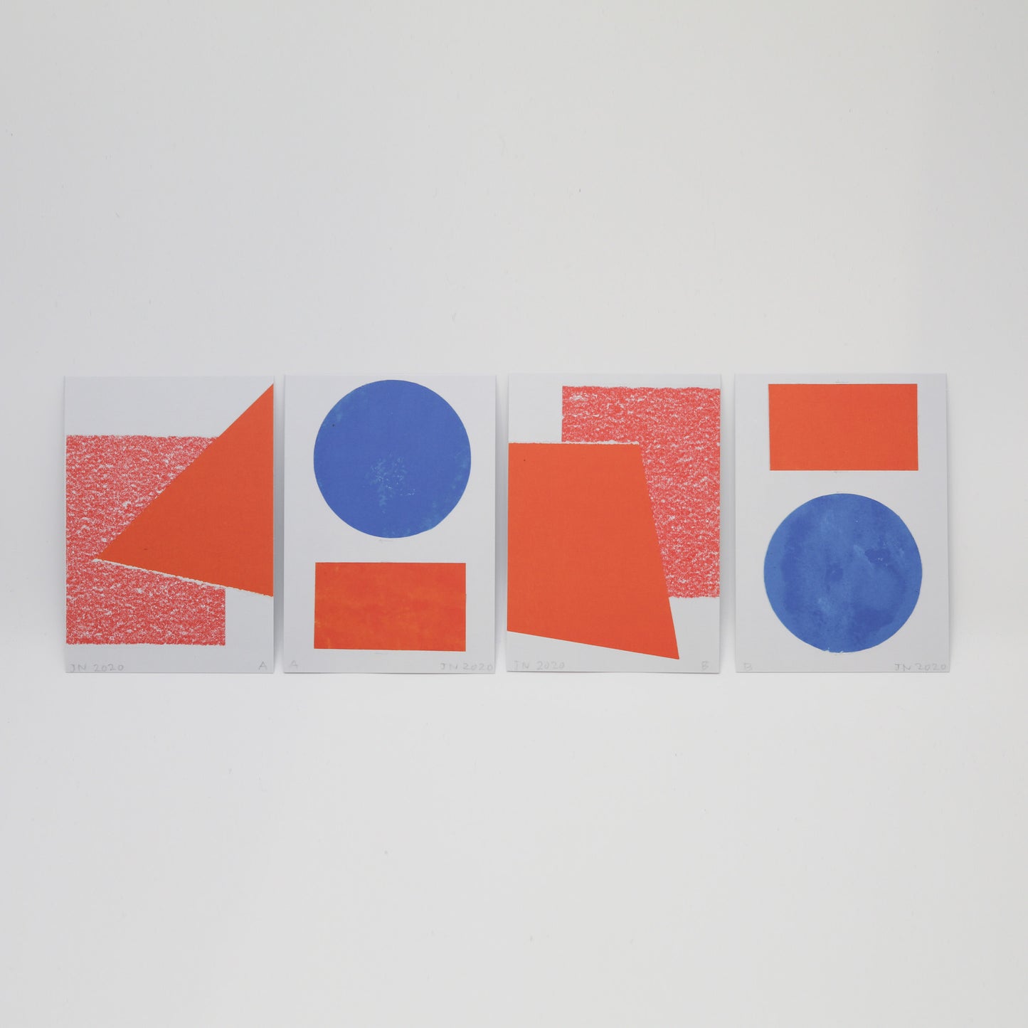 John Nixon 4 Card Pack- blue, orange, red