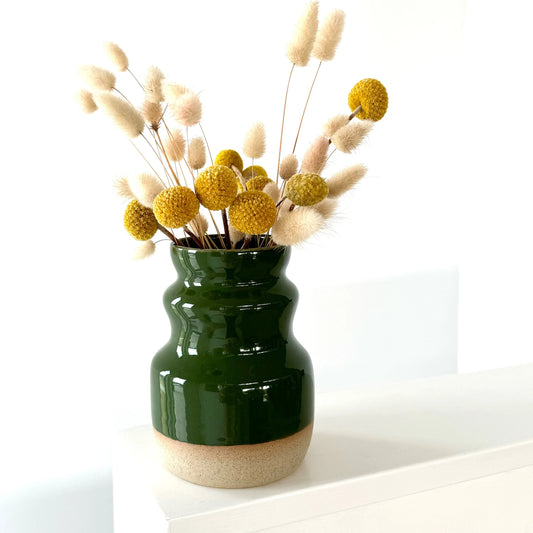 Moss green vase